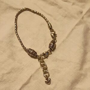 Elegant Silver Bracelet with Heart Charm